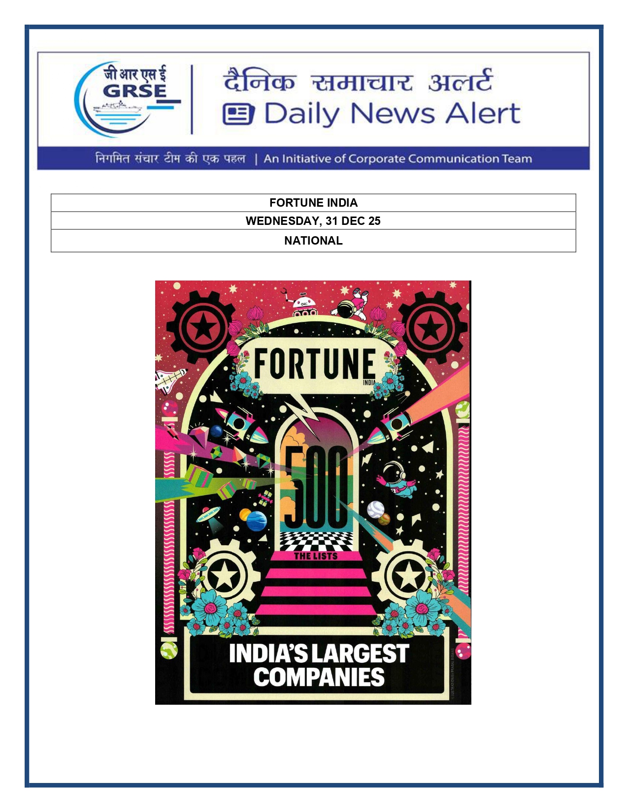  Press Coverage: 31 DEC 25: FORTUNE INDIA 